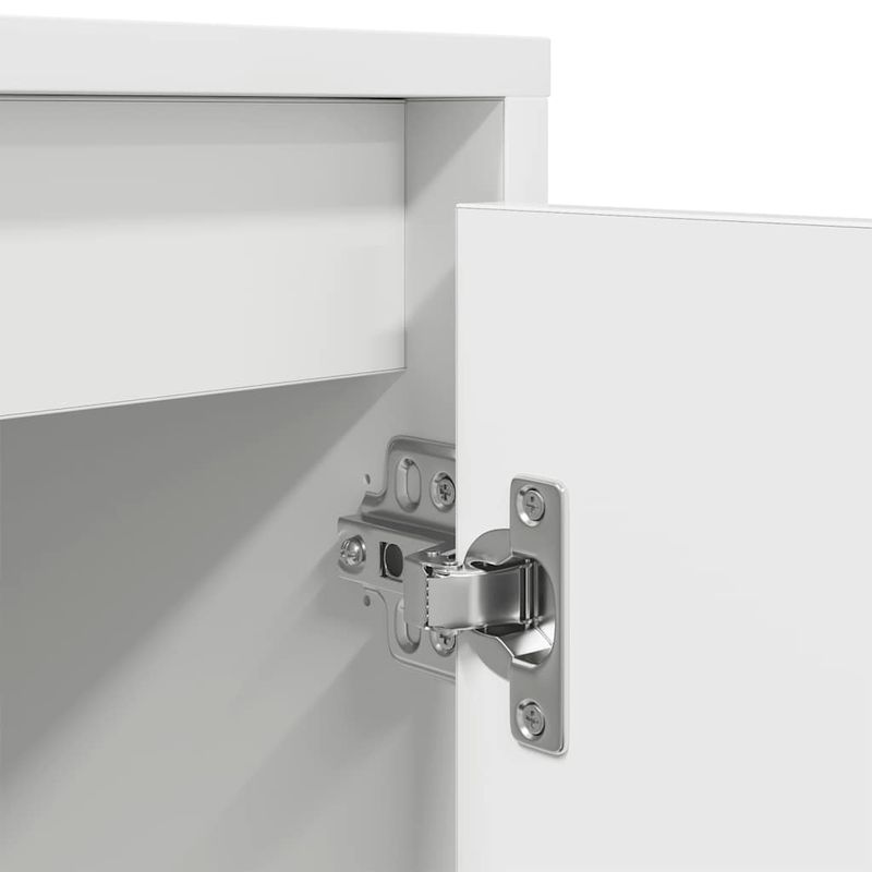 Casa si Gradina - Mobilier - Comode si corpuri - Comode - Dulap TV cu lumini LED alb 193,5x41x50 cm - Infinity.ro