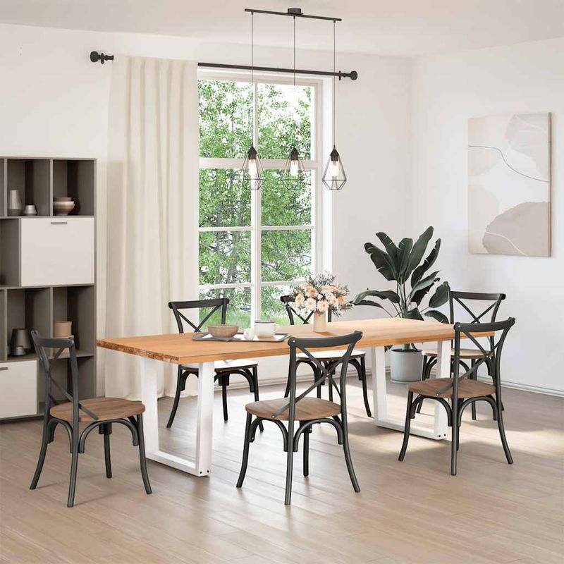 Casa si Gradina - Mobilier - Feronerie si accesorii mobila - Picioare pentru masa in forma de V 2 buc alb otel - Infinity.ro