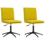 Casa si Gradina - Mobilier - Scaune si fotolii - Scaune - Scaune de bucatarie, 2 buc., galben, catifea - Infinity.ro