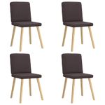 Casa si Gradina - Mobilier - Scaune si fotolii - Scaune - Scaune de bucatarie, 4 buc., maro inchis, material textil - Infinity.ro