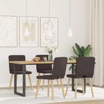 Casa si Gradina - Mobilier - Scaune si fotolii - Scaune - Scaune de bucatarie, 4 buc., maro inchis, material textil - Infinity.ro