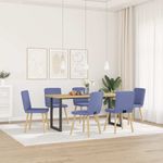 Casa si Gradina - Mobilier - Scaune si fotolii - Scaune - Scaune de sufragerie 6 buc tesatura Jeans Blue - Infinity.ro