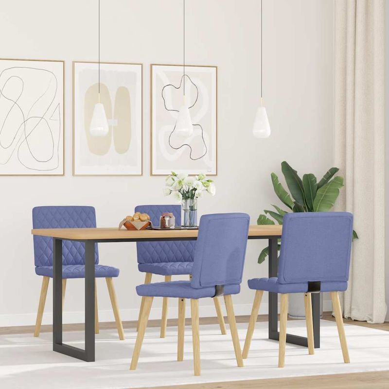 Casa si Gradina - Mobilier - Scaune si fotolii - Scaune - Scaune de sufragerie 4 buc tesatura Jeans Blue - Infinity.ro