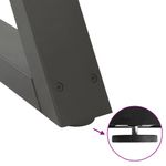 Casa si Gradina - Mobilier - Feronerie si accesorii mobila - Picioare masuta de cafea 2 buc Antracit 40x(30-31,3) cm Otel - Infinity.ro