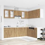 Casa si Gradina/Mobilier/Comode si corpuri/Corpuri bucatarie - Set dulapuri bucatarie 11 piese Artisan Stejar lemn prelucrat - Infinity.ro