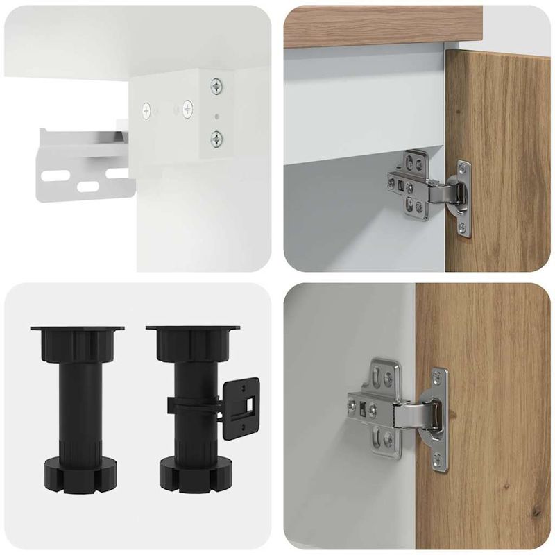 Casa si Gradina/Mobilier/Comode si corpuri/Corpuri bucatarie - Set dulapuri bucatarie 11 piese Artisan Stejar lemn prelucrat - Infinity.ro