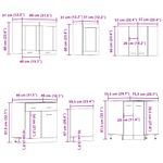 Casa si Gradina/Mobilier/Comode si corpuri/Corpuri bucatarie - Set dulapuri bucatarie 11 piese Artisan Stejar lemn prelucrat - Infinity.ro