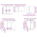 Casa si Gradina/Mobilier/Comode si corpuri/Corpuri bucatarie - Set dulapuri bucatarie 11 piese Artisan Stejar lemn prelucrat - Infinity.ro