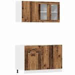 Casa si Gradina - Mobilier - Comode si corpuri - Corpuri bucatarie - Set dulap de bucatarie din 4 piese Lemn vechi Lemn prelucrat - Infinity.ro