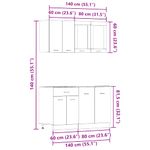 Casa si Gradina - Mobilier - Comode si corpuri - Corpuri bucatarie - Set dulap de bucatarie din 4 piese Lemn vechi Lemn prelucrat - Infinity.ro