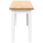 Casa si Gradina - Mobilier - Canapele si coltare - Banchete - Banca 90 cm din lemn masiv cauciuc, natural și alb - Infinity.ro