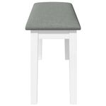 Casa si Gradina - Mobilier - Canapele si coltare - Banchete - Banca 110 cm din lemn masiv alb și gri cauciuc - Infinity.ro