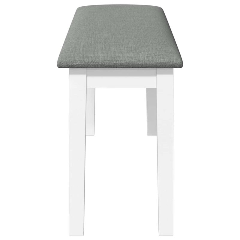 Casa si Gradina - Mobilier - Canapele si coltare - Banchete - Banca 110 cm din lemn masiv alb și gri cauciuc - Infinity.ro