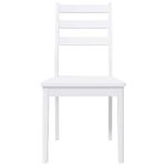 Casa si Gradina/Mobilier/Scaune si fotolii/Scaune - Scaune de sufragerie 2 buc Cauciuc din lemn masiv alb - Infinity.ro