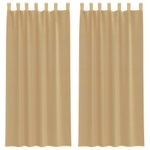 Casa si Gradina - Textile si covoare - Perdele si draperii - Perdele - Perdele Voile cu buzunare pentru bare 2 buc nisip, mărime 140x245 cm - Infinity.ro