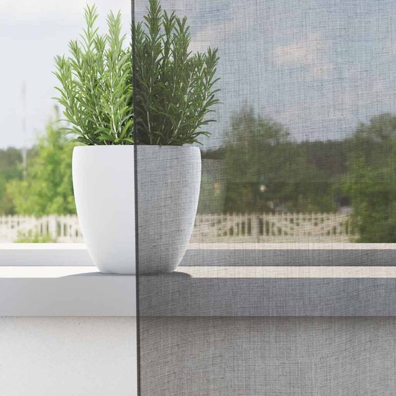 Casa si Gradina - Textile si covoare - Perdele si draperii - Perdele - Perdele Voile cu Oelii 2 buc Gri inchis 140x225 cm - Infinity.ro