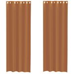 Casa si Gradina - Textile si covoare - Perdele si draperii - Perdele - Perdele Voile cu Oelii 2 buc teracota, mărime 140x300 cm - Infinity.ro
