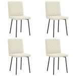Casa si Gradina - Mobilier - Scaune si fotolii - Scaune - Scaune de bucatarie, 4 buc., crem, catifea - Infinity.ro