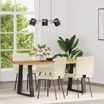 Casa si Gradina - Mobilier - Scaune si fotolii - Scaune - Scaune de bucatarie, 4 buc., crem, catifea - Infinity.ro