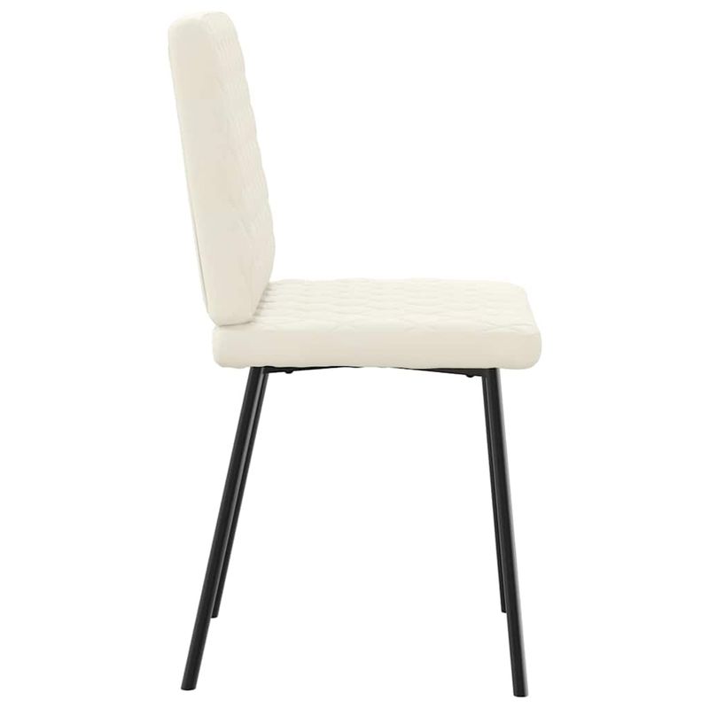 Casa si Gradina - Mobilier - Scaune si fotolii - Scaune - Scaune de bucatarie, 4 buc., crem, catifea - Infinity.ro