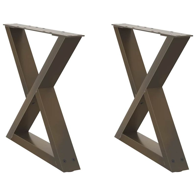 Casa si Gradina - Mobilier - Feronerie si accesorii mobila - Picioare masuta de cafea 2 buc Otel natural 50x(42-43,3)cm Otel - Infinity.ro