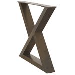 Casa si Gradina - Mobilier - Feronerie si accesorii mobila - Picioare masuta de cafea 2 buc Otel natural 50x(42-43,3)cm Otel - Infinity.ro