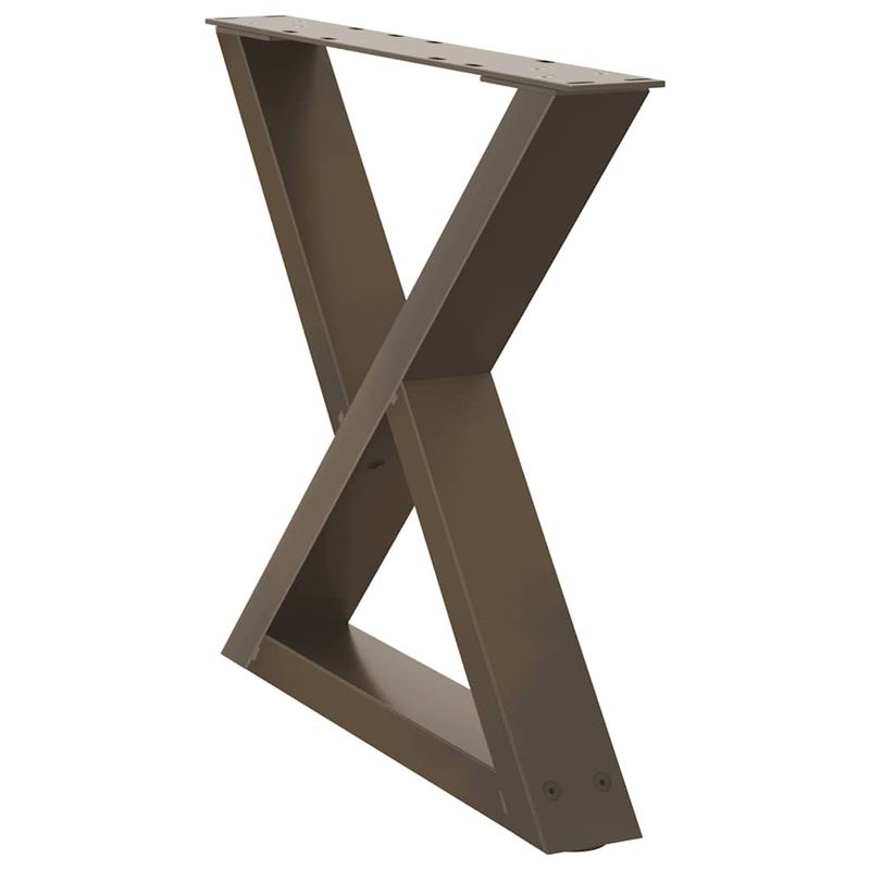 Casa si Gradina - Mobilier - Feronerie si accesorii mobila - Picioare masuta de cafea 2 buc Otel natural 50x(42-43,3)cm Otel - Infinity.ro