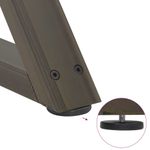 Casa si Gradina - Mobilier - Feronerie si accesorii mobila - Picioare masuta de cafea 2 buc Otel natural 50x(42-43,3)cm Otel - Infinity.ro