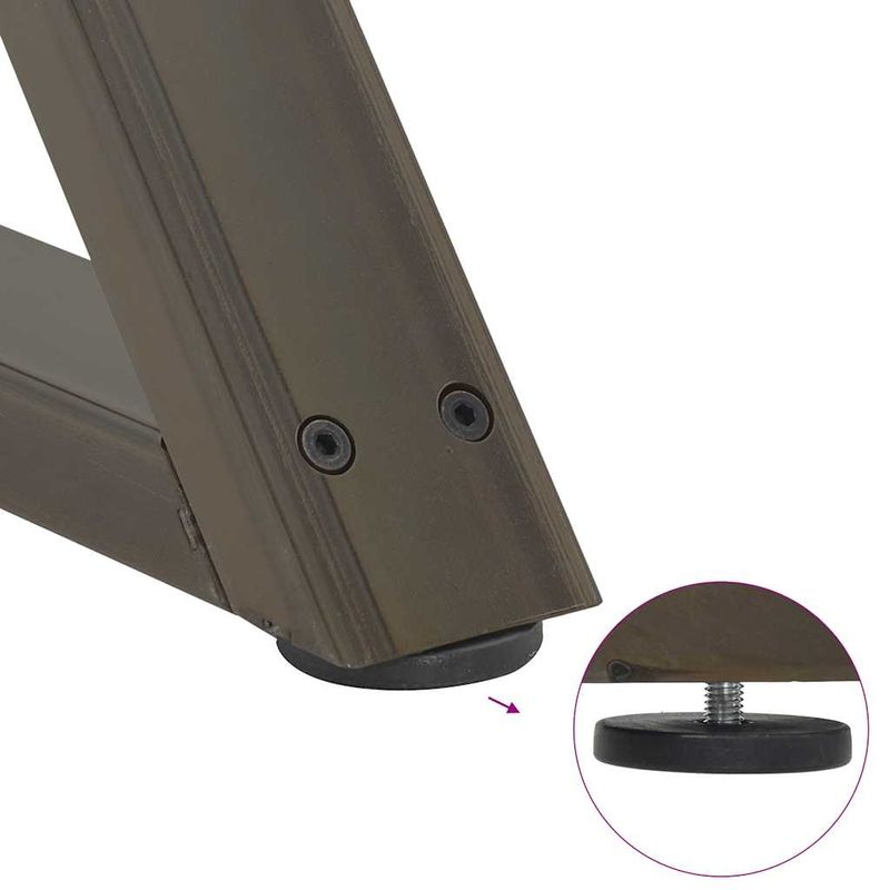 Casa si Gradina - Mobilier - Feronerie si accesorii mobila - Picioare masuta de cafea 2 buc Otel natural 50x(42-43,3)cm Otel - Infinity.ro