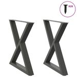 Casa si Gradina - Mobilier - Feronerie si accesorii mobila - Picioare pentru masa 2 buc Antracit 80x(72-73,3) cm Otel - Infinity.ro