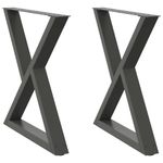 Casa si Gradina - Mobilier - Feronerie si accesorii mobila - Picioare pentru masa 2 buc Antracit 80x(72-73,3) cm Otel - Infinity.ro