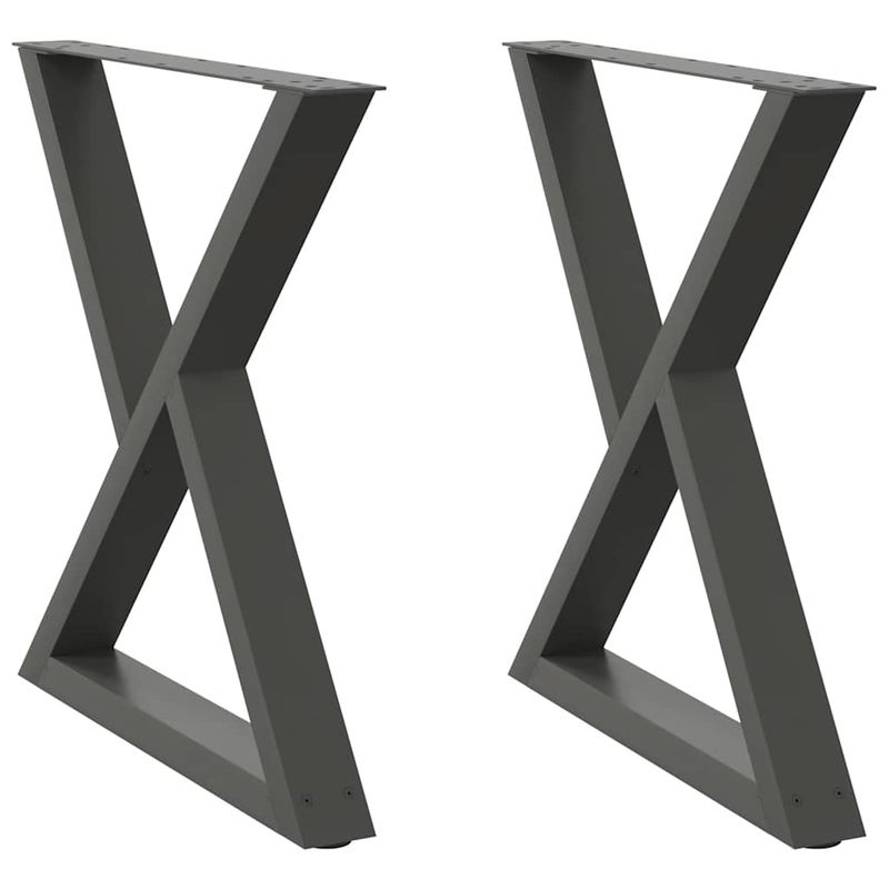 Casa si Gradina - Mobilier - Feronerie si accesorii mobila - Picioare pentru masa 2 buc Antracit 80x(72-73,3) cm Otel - Infinity.ro