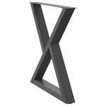 Casa si Gradina - Mobilier - Feronerie si accesorii mobila - Picioare pentru masa 2 buc Antracit 80x(72-73,3) cm Otel - Infinity.ro