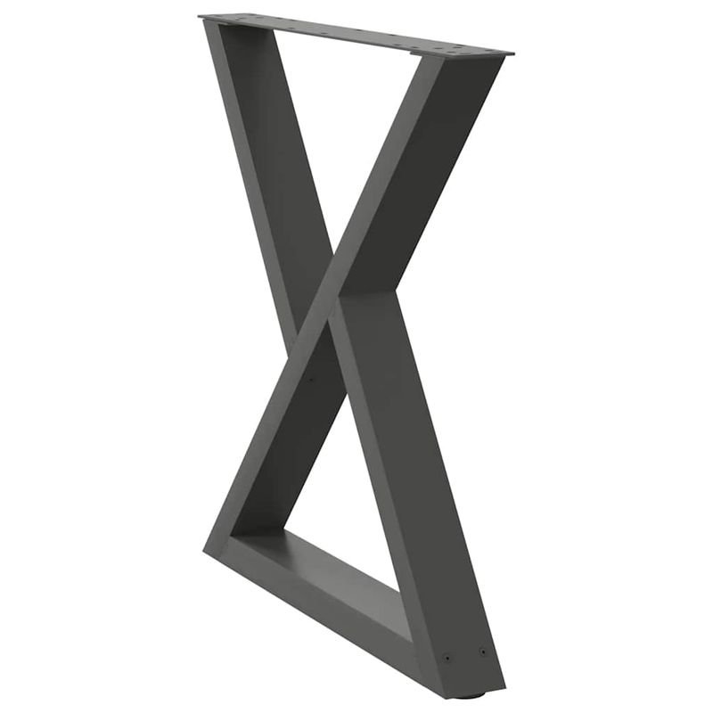 Casa si Gradina - Mobilier - Feronerie si accesorii mobila - Picioare pentru masa 2 buc Antracit 80x(72-73,3) cm Otel - Infinity.ro