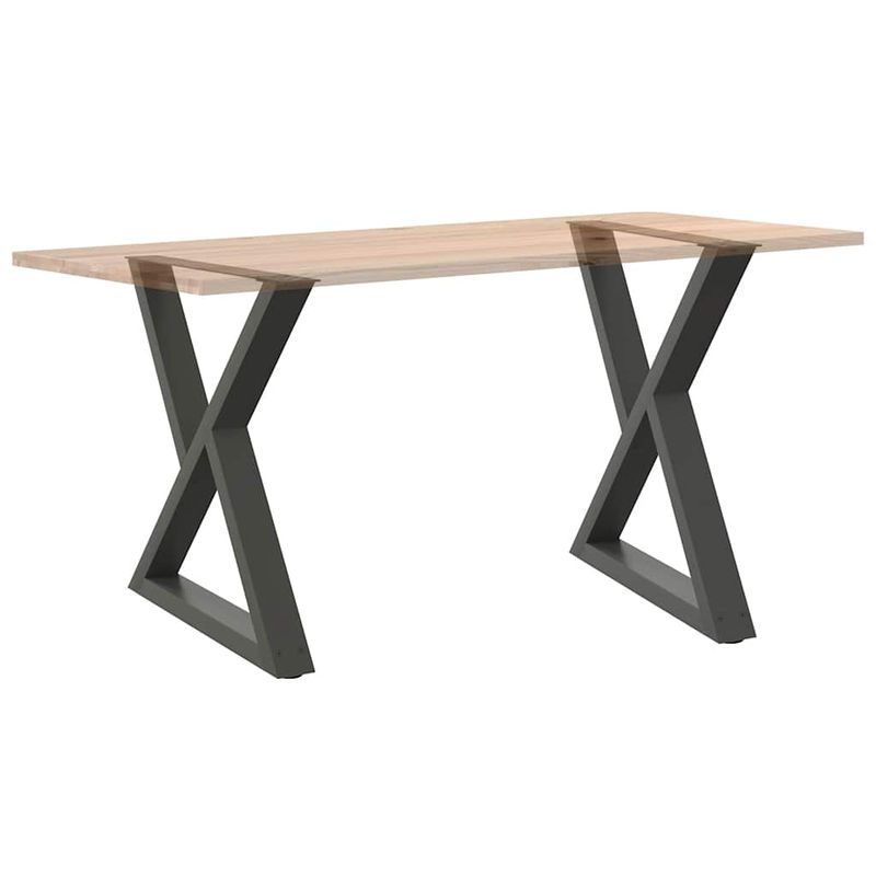 Casa si Gradina - Mobilier - Feronerie si accesorii mobila - Picioare pentru masa 2 buc Antracit 80x(72-73,3) cm Otel - Infinity.ro
