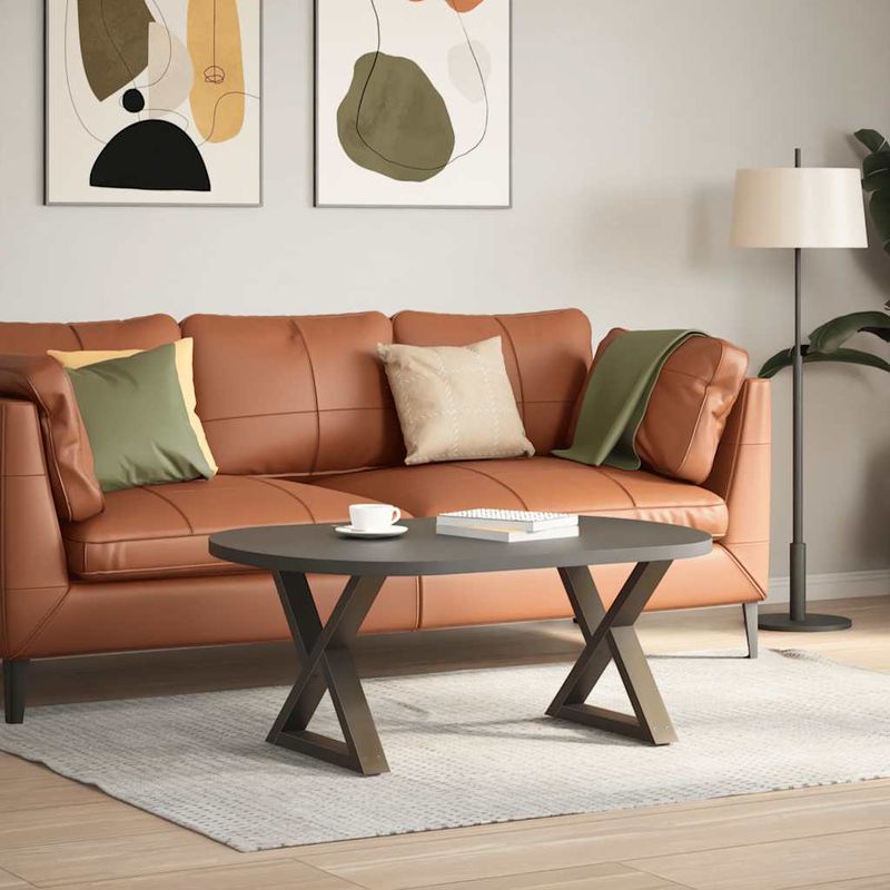 Casa si Gradina - Mobilier - Feronerie si accesorii mobila - Picioare masuta de cafea 2 buc Otel natural 60x(42-43,3)cm Otel - Infinity.ro