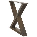 Casa si Gradina - Mobilier - Feronerie si accesorii mobila - Picioare masuta de cafea 2 buc Otel natural 60x(42-43,3)cm Otel - Infinity.ro