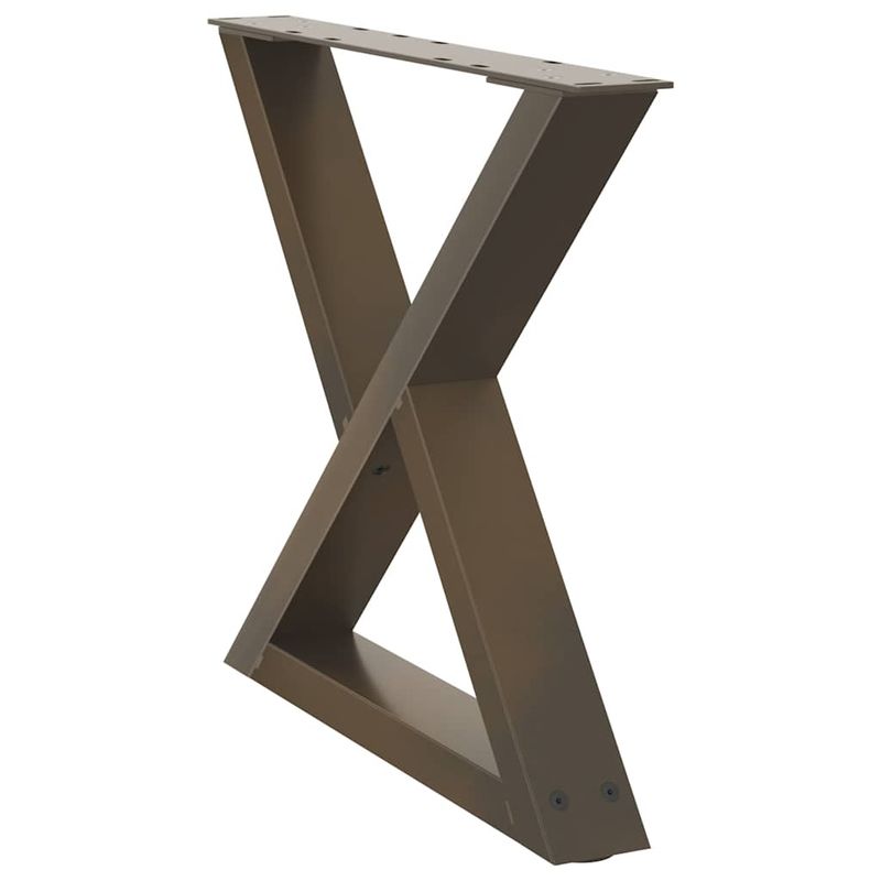 Casa si Gradina - Mobilier - Feronerie si accesorii mobila - Picioare masuta de cafea 2 buc Otel natural 60x(42-43,3)cm Otel - Infinity.ro