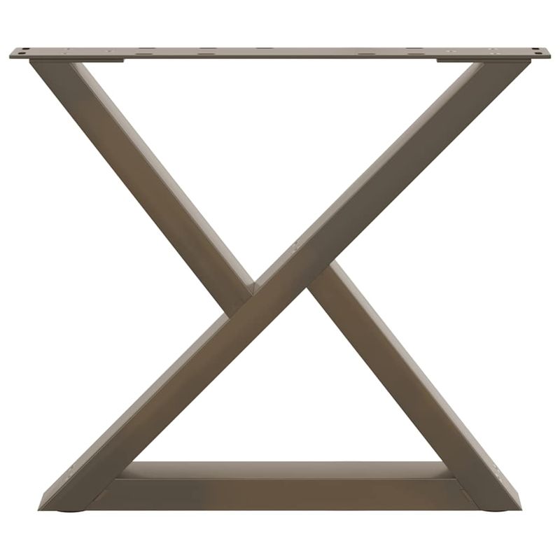 Casa si Gradina - Mobilier - Feronerie si accesorii mobila - Picioare masuta de cafea 2 buc Otel natural 60x(42-43,3)cm Otel - Infinity.ro