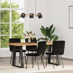 Casa si Gradina - Mobilier - Scaune si fotolii - Scaune - Scaune de bucatarie, 4 buc., negru, catifea - Infinity.ro