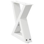 Casa si Gradina - Mobilier - Feronerie si accesorii mobila - Picioare masuta de cafea 2 buc Alb 30x(30-31,3) cm Otel - Infinity.ro