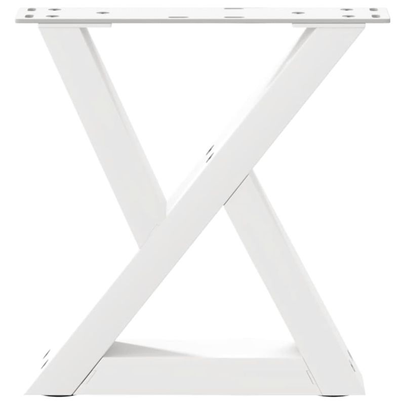 Casa si Gradina - Mobilier - Feronerie si accesorii mobila - Picioare masuta de cafea 2 buc Alb 30x(30-31,3) cm Otel - Infinity.ro