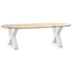 Casa si Gradina - Mobilier - Feronerie si accesorii mobila - Picioare masuta de cafea 2 buc Alb 30x(30-31,3) cm Otel - Infinity.ro