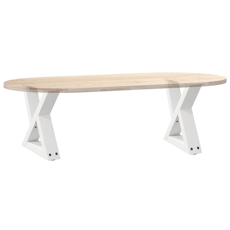 Casa si Gradina - Mobilier - Feronerie si accesorii mobila - Picioare masuta de cafea 2 buc Alb 30x(30-31,3) cm Otel - Infinity.ro