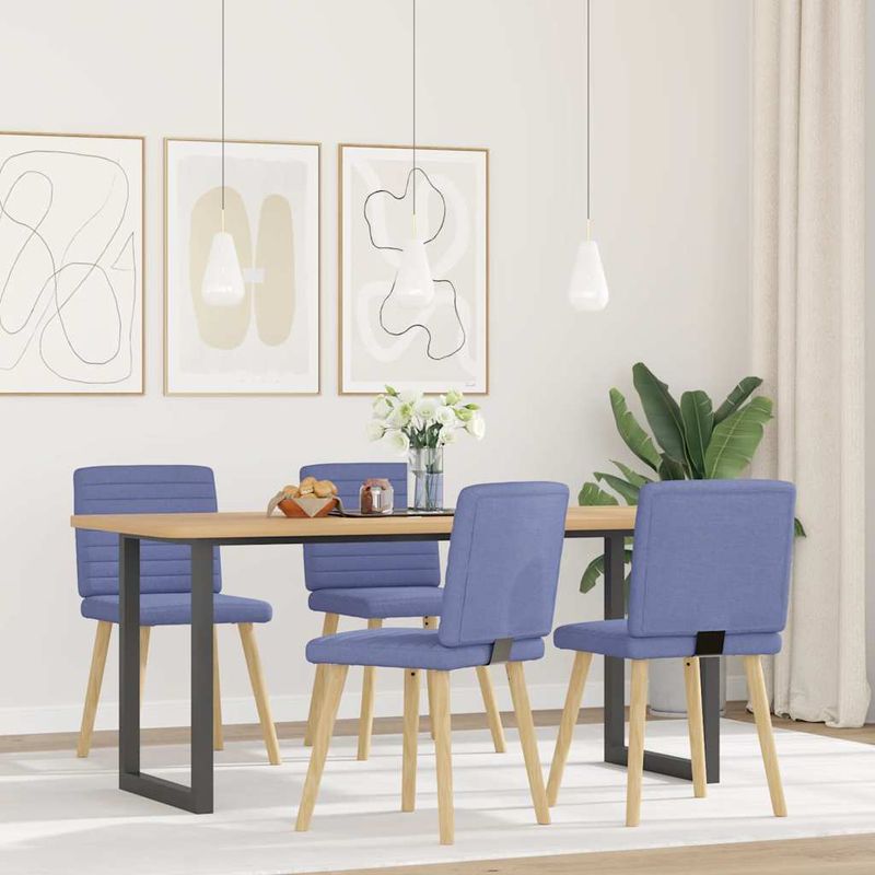 Casa si Gradina - Mobilier - Scaune si fotolii - Scaune - Scaune de sufragerie 4 buc tesatura Jeans Blue - Infinity.ro