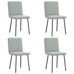 Casa si Gradina - Mobilier - Scaune si fotolii - Scaune - Scaune de bucatarie, 4 buc., gri deschis, catifea - Infinity.ro