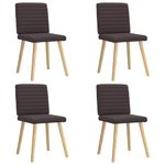 Casa si Gradina - Mobilier - Scaune si fotolii - Scaune - Scaune de bucatarie, 4 buc., maro inchis, material textil - Infinity.ro