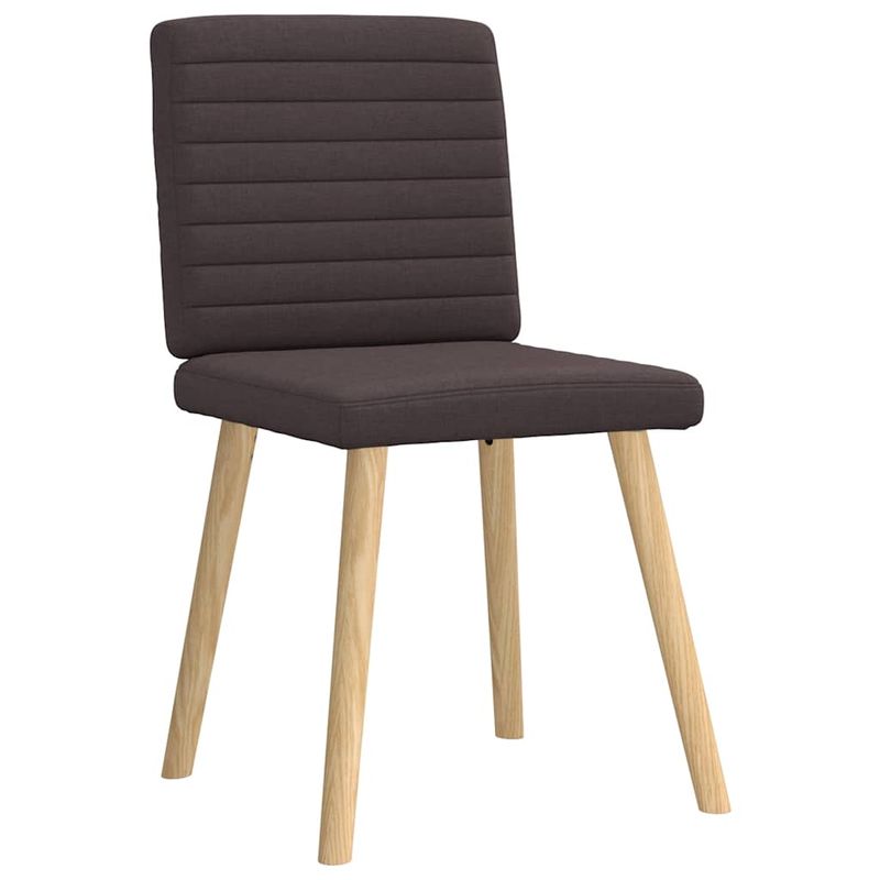 Casa si Gradina - Mobilier - Scaune si fotolii - Scaune - Scaune de bucatarie, 4 buc., maro inchis, material textil - Infinity.ro