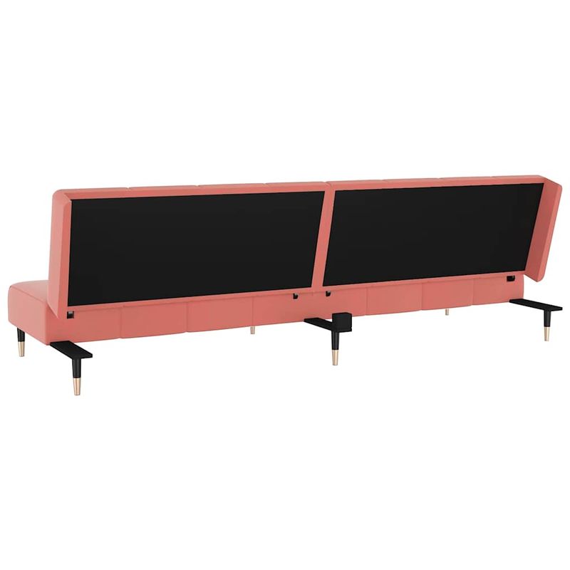 Casa si Gradina - Mobilier - Canapele si coltare - Canapele - Canapea extensibila cu 2 locuri, roz, catifea - Infinity.ro