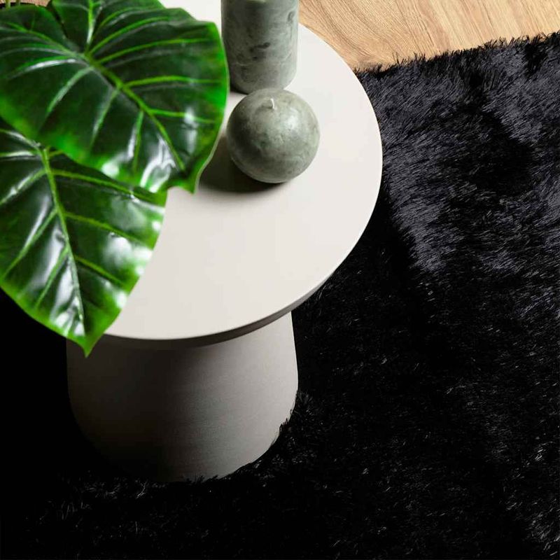 Casa si Gradina - Textile si covoare - Covoare - Covoare casa - Covor shaggy cu pom inalt, NAVARRA, negru, 160x160cm, poliester, formă pătrat - Infinity.ro